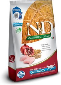 Foto do produto Ração N&D Ancestral Grain Gatos Adultos Castrados 0,4KG