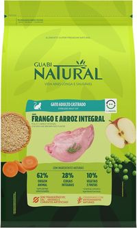 Foto do produto Ração Guabi Natural para Gatos Adultos Castrados Sabor Frango e Arroz Integral 1,5KG