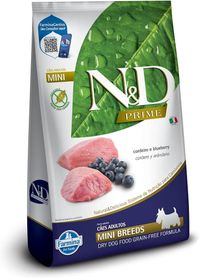 Foto do produto Ração N&D Prime Canine Cães Adultos Mini Cordeiro e Blueberry 10,1KG