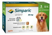 Foto do produto Antipulgas simparic 80 mg comprimido (20,1 - 40 kg)