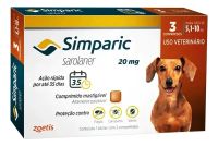 Foto do produto Antipulgas simparic 20 mg comprimido (5,1 -10 kg)