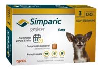 Foto do produto Antipulgas simparic 5 mg 3 comprimido (1,3 - 2,5 kg)