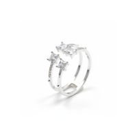 Foto do produto ANEL DE PRATA PAVE DUPLO REG CZ NAS PONTAS 18122