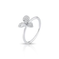 Foto do produto ANEL DE PRATA PAVE FLOR COM 42 ZIRCONES CRAVEJADOS 22118