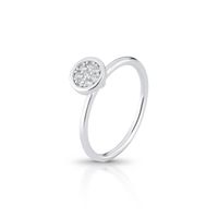 Foto do produto ANEL DE PRATA PAVE REDONDO COM 16 ZIRCONES CRAVEJADOS 22134
