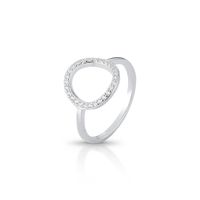 Foto do produto ANEL DE PRATA PAVE REDONDO COM 27 ZIRCONES CRAVEJADOS 20914