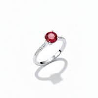 Foto do produto ANEL DE PRATA SOLITARIO 6 MM NANO RUBI