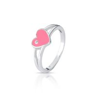 Foto do produto ANEL ESMALTADO CORACAO COM 1 ZIRCONE