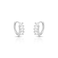 Foto do produto ARGOLA DE PRATA 1.2 CM COM 6 ZIRCONES CRAVEJADOS 21885