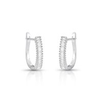 Foto do produto ARGOLA DE PRATA BAGUETES ALTURA 1.5CM E 30 ZIRCONES CRAVEJADOS 21839