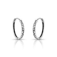 Foto do produto ARGOLA DE PRATA BALI 2 CM COM 16 ZIRCONES CRAVEJADOS 21322