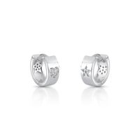 Foto do produto ARGOLA DE PRATA BOJUDA DIAMETRO DE 1.4 CM E 18 ZIRCONES CRAVEJADOS 21828
