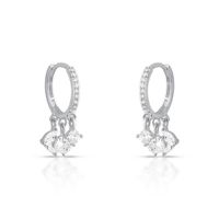 Foto do produto ARGOLA DE PRATA COM 22 ZIRCONES CRAVEJADOS 21430