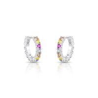 Foto do produto ARGOLA DE PRATA DELUXE 28 ZIRCONES CRAVEJADOS 22049