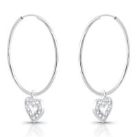 Foto do produto ARGOLA DE PRATA GD 20 ZIRCONES 20825