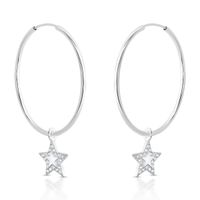 Foto do produto ARGOLA DE PRATA GD 40 ZIRCONES 20830