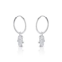 Foto do produto ARGOLA DE PRATA PEQ 36 ZIRCONES 20840