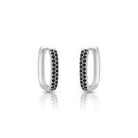 Foto do produto ARGOLA DE PRATA QUADRADA ALTURA 1.6CM E 48 NANO STONES CRAVEJADOS 21830