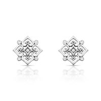 Foto do produto BRINCO DE PRATA BALI CORAÇÕES COM 10 ZIRCONES CRAVEJADOS 21341