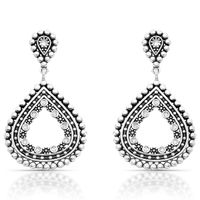 Foto do produto BRINCO DE PRATA BALI GOTA COM 20 ZIRCONES CRAVEJADOS 21112