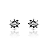 Foto do produto BRINCO DE PRATA BALI MANDALA COM 20 ZIRCONES CRAVEJADOS 21049