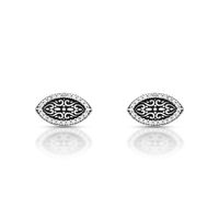 Foto do produto BRINCO DE PRATA BALI NAVETE COM 48 ZIRCONES CRAVEJADOS 21070
