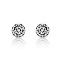 Foto do produto BRINCO DE PRATA BALI REDONDO COM 58 ZIRCONES CRAVEJADOS 21042