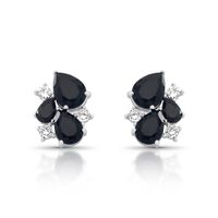Foto do produto BRINCO DE PRATA CRISTAL GOTAS 12 ZIRCONES