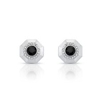 Foto do produto BRINCO DE PRATA CRISTAL OCTAGONAL 42 PEDRAS