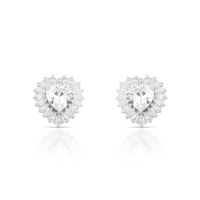 Foto do produto BRINCO DE PRATA DELUXE GOTA COM 67 ZIRCONES CRAVEJADOS PEDRA PRINCIPAL 6 X 6 MM 20744