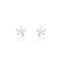Foto do produto BRINCO DE PRATA FLOR PÉROLA SHELL DE 2.5 MM COM 12 ZIRCONES CRAVEJADOS 21736
