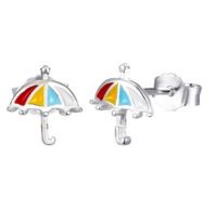 Foto do produto BRINCO DE PRATA INFANTIL GUARDA-CHUVA ESMALTADO À MÃO LISO 18765