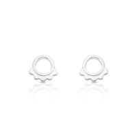 Foto do produto BRINCO DE PRATA LISO CÍCULO COM CORAÇÕES CÍCULO COM CORAÇÕES 11 MM 19511