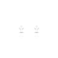 Foto do produto BRINCO DE PRATA LISO CRUZ 4 X 6 MM 19097