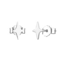 Foto do produto BRINCO DE PRATA LISO ESTRELA DE 4 PONTAS ESTRELA DE 4 PONTAS 4 x 6 MM 19102