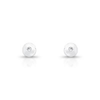Foto do produto BRINCO DE PRATA MASCULINO MEIA BOLA 12.5MM 2 ONIX CRAVEJADAS 21690