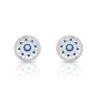 Foto do produto BRINCO DE PRATA PAVE CÍRCULO COM 114 ZIRCONES CRAVEJADOS + NANO STONES 20735
