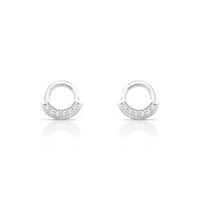 Foto do produto BRINCO DE PRATA PAVE CÍRCULO COM 16 ZIRCONES CRAVEJADOS 21921