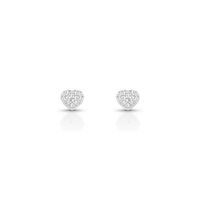 Foto do produto BRINCO DE PRATA PAVE CORAÇÃO COM 26 ZIRCONES CRAVEJADOS 22122