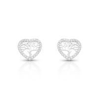 Foto do produto BRINCO DE PRATA PAVE CORAÇÃO VAZADO COM 52 ZIRCONES CRAVEJADOS 22119