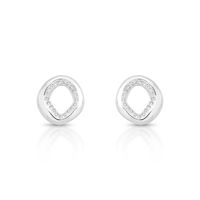 Foto do produto BRINCO DE PRATA PAVE ESTILIZADO COM 42 ZIRCONES CRAVEJADOS 20697