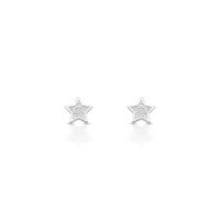 Foto do produto BRINCO DE PRATA PAVE ESTRELA COM 12 ZIRCONES CRAVEJADOS 18639