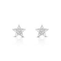 Foto do produto BRINCO DE PRATA PAVE ESTRELA COM 12 ZIRCONES CRAVEJADOS 21535