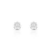 Foto do produto BRINCO DE PRATA PAVE FLOR COM 18 ZIRCONES CRAVEJADOS 20683