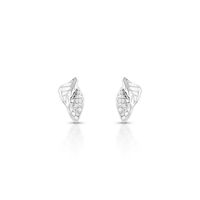Foto do produto BRINCO DE PRATA PAVE FOLHAS COM 80 ZIRCONES CRAVEJADOS 22137