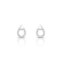 Foto do produto BRINCO DE PRATA PAVE GOTA COM 26 ZIRCONES CRAVEJADOS 21531