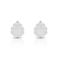 Foto do produto BRINCO DE PRATA PAVE GOTA COM 86 ZIRCONES CRAVEJADOS + NANO STONES 20740