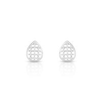 Foto do produto BRINCO DE PRATA PAVE GOTA TRANÇADA COM 26 ZIRCONES CRAVEJADOS 20926