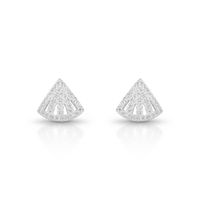Foto do produto BRINCO DE PRATA PAVE LEQUE COM 74 ZIRCONES CRAVEJADOS 21579