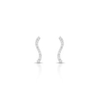 Foto do produto BRINCO DE PRATA PAVE ONDA COM 20 ZIRCONES CRAVEJADOS 20922
